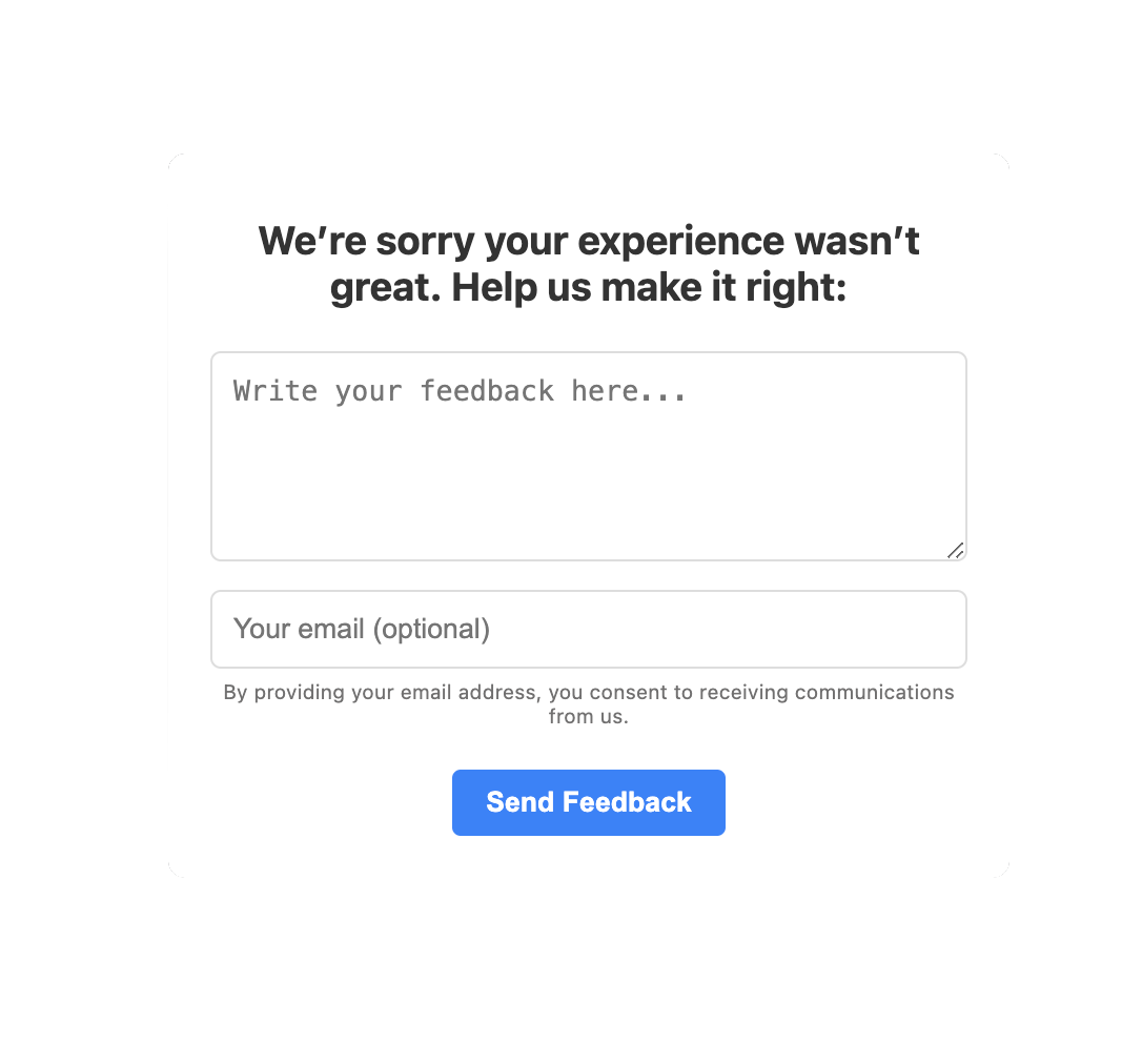 Feedback Popup